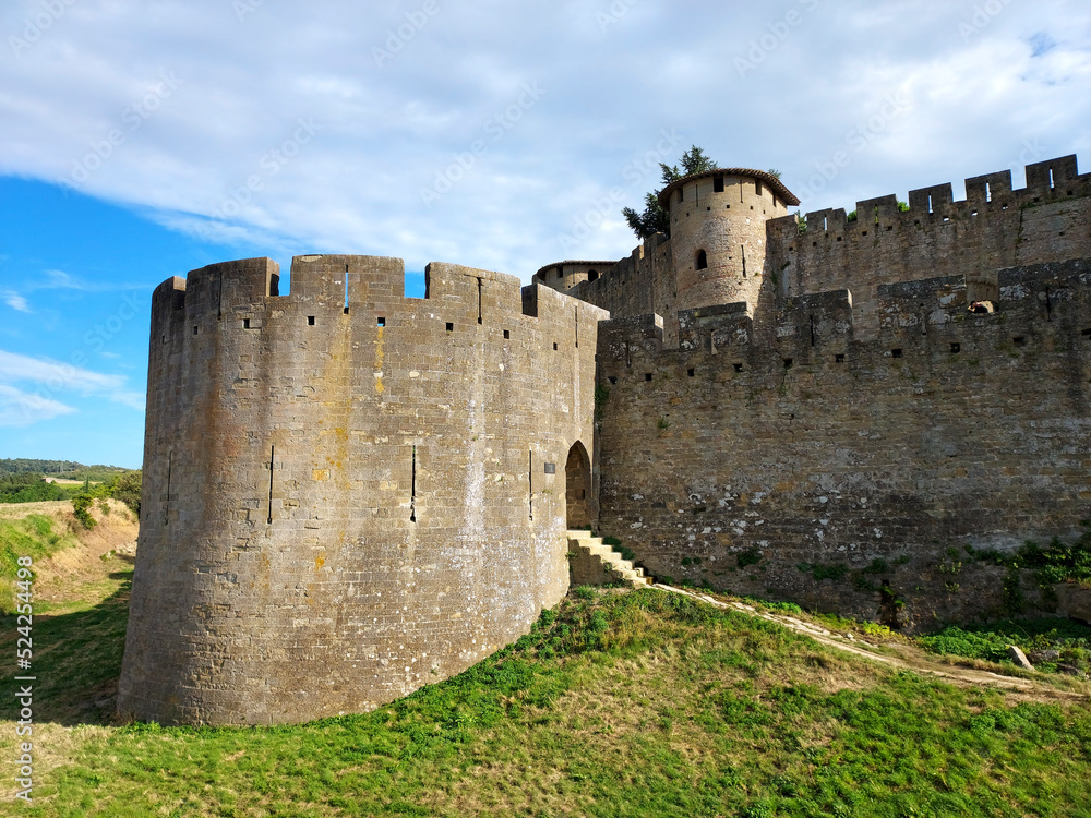 French medieval fortress of Carcassonne