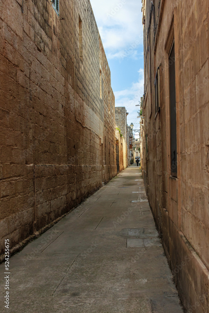 narrow street in the city