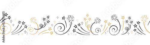 Fun hand drawn doodle fireworks, seamless pattern, great for textiles, wrapping, banner, wallpapers - vector design