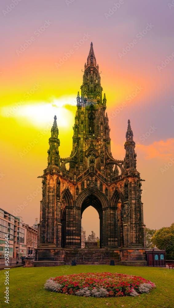 View of Scott Monument - Edinburgh,  Scotland