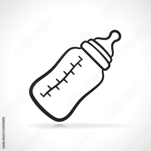 baby bottle black and white