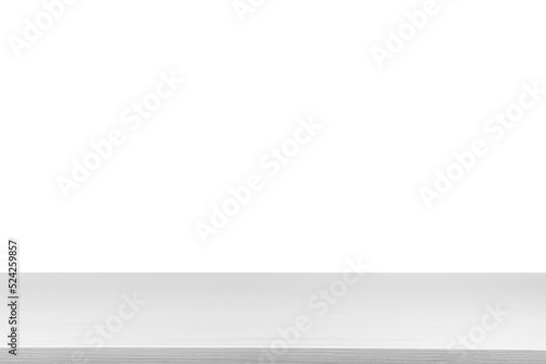 Empty clean wooden surface isolated on white