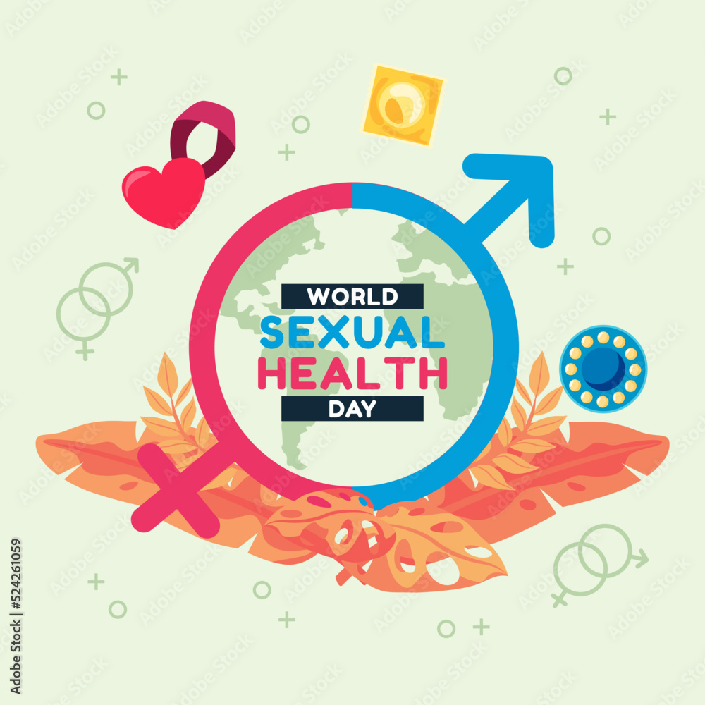 Hand drawn world sexual health day background