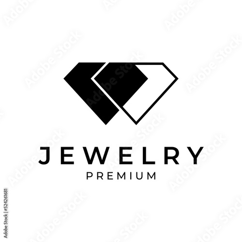 diamond logo jewelry vector icon illustration design