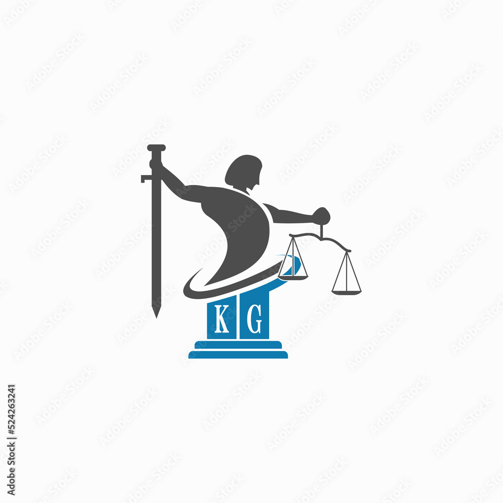 Initial KG Attorney at law logo stock vectors Logo design inspiration