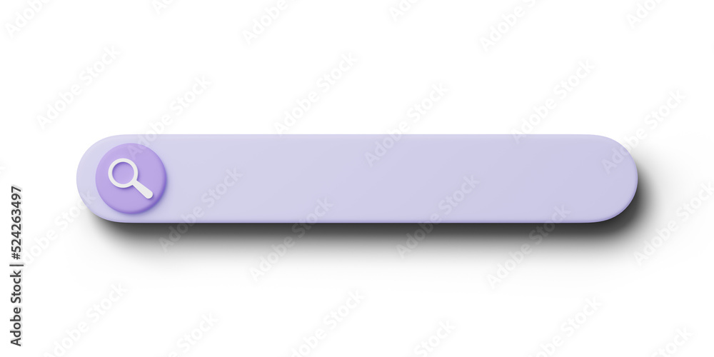 3D Browser search. Empty web tab for text, magnifying glass isolated on purple background. Search bar, find, discovery, research concept. Cartoon icon minimal style. UI element. 3d render illustration 3D Browser search. Empty web tab for text, magnifying glass isolated on purple background. Search bar, find, discovery, research concept. Cartoon icon minimal style. UI element. 3d render illustration