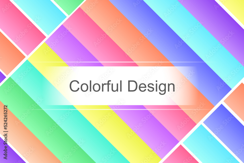 Simple colorful background design with text