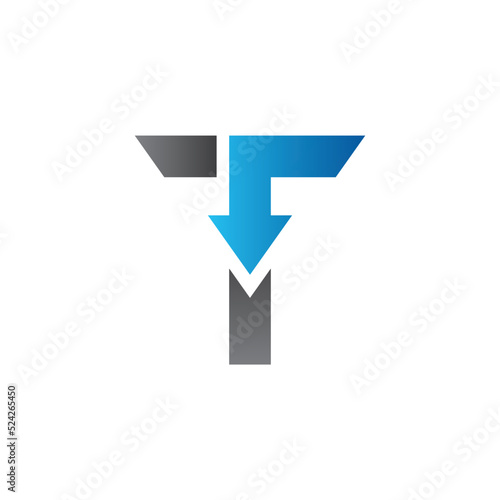 Free Download t letter with arrow logo - GFXLoad