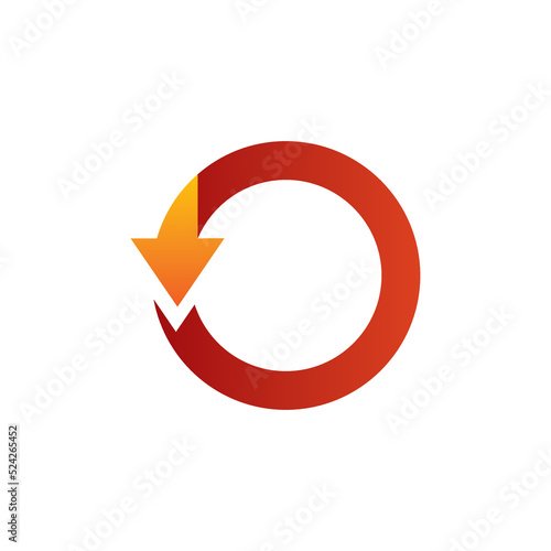 Free Download letter o with arrow and circle logo - GFXLoad