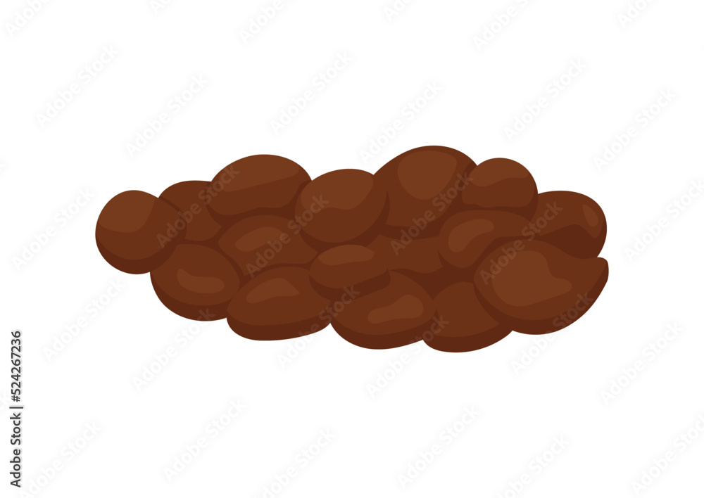 Poop excrement for bristol scale chart mild constipation. 2 type of poo - lumpy sausage cartoon vector icon isolated on white background. Flat design vector clip art poo illustration. Poop excrement for bristol scale chart mild constipation. 2 type of poo - lumpy sausage cartoon vector icon isolated on white background. Flat design vector clip art poo illustration.
