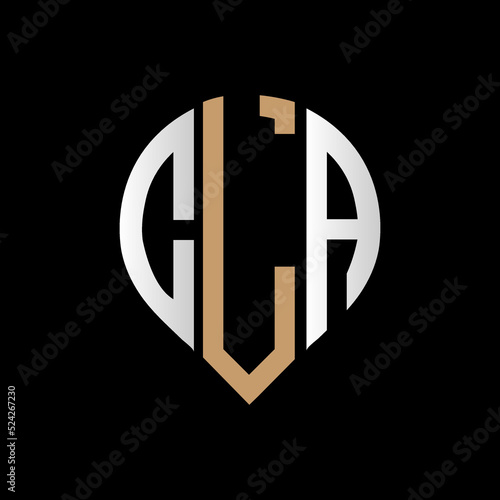 CLA logo monogram isolated on circle element design template, CLA letter logo design on black background. CLA creative initials letter logo concept. CLA letter design.
