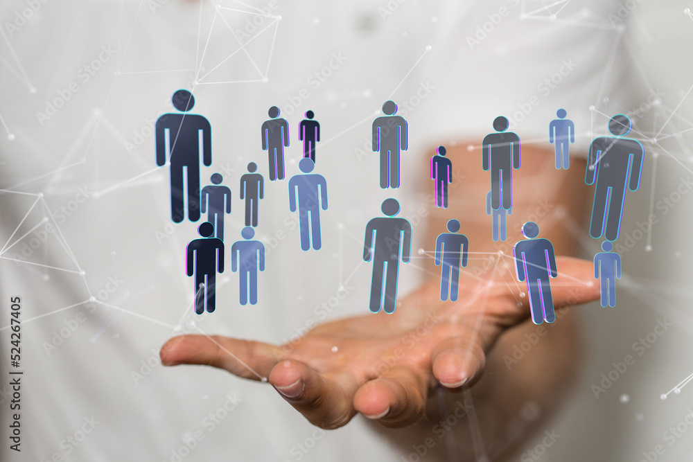 abstract social network scheme, which contains business people