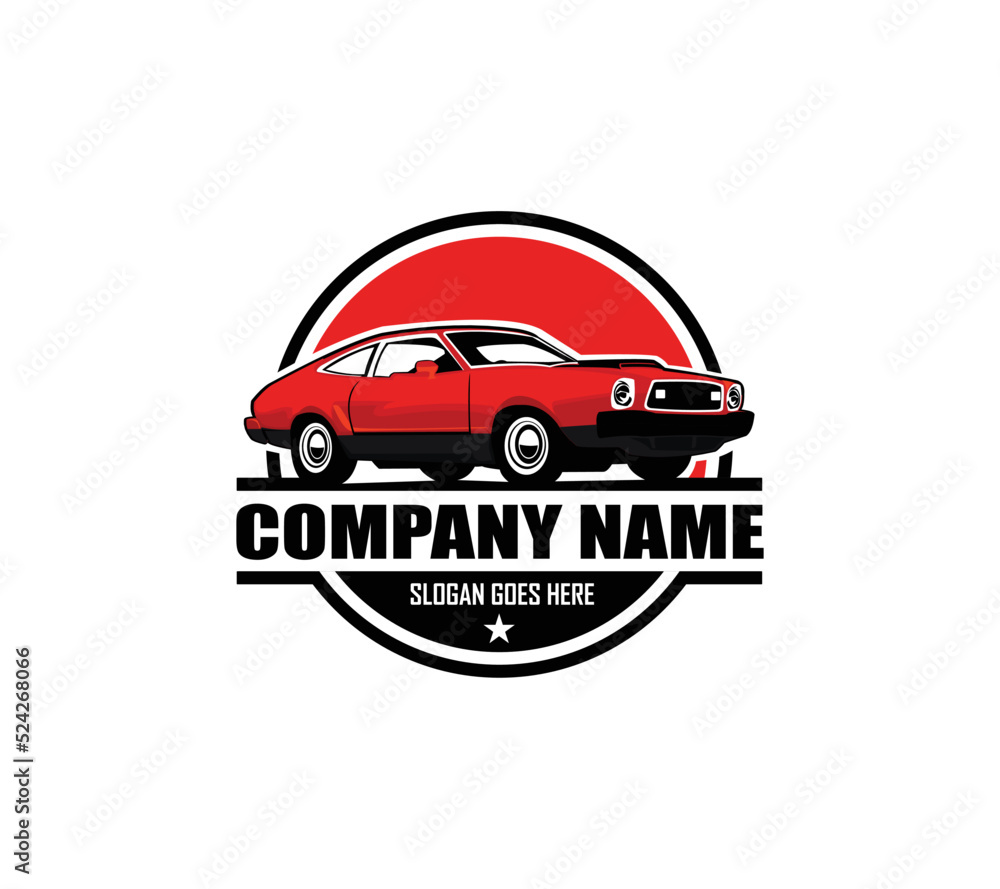 Muscle car silhouette logo vector concept badge emblem isolated Muscle car silhouette logo vector concept badge emblem isolated