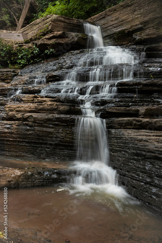 Blurred motion of waterfall in Tad Ton waterfall, Thailand.