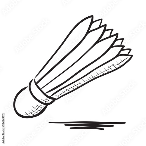 Shattlecock sketch vector illustration