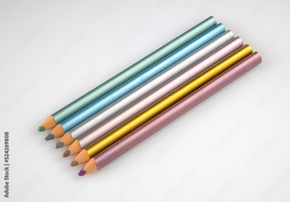 set of metalic coloring pencils set of metalic coloring pencils