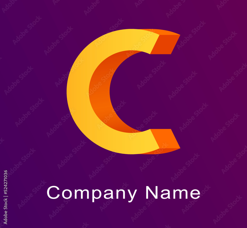 C logo, colorful capital letter C logo icon for your branding design project. Uppercase geometric logo flat design. C logo, colorful capital letter C logo icon for your branding design project. Uppercase geometric logo flat design.