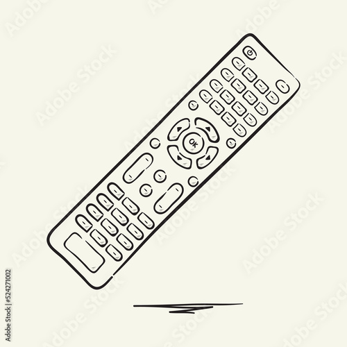 Remote universal control. Hand drawn vector illustration