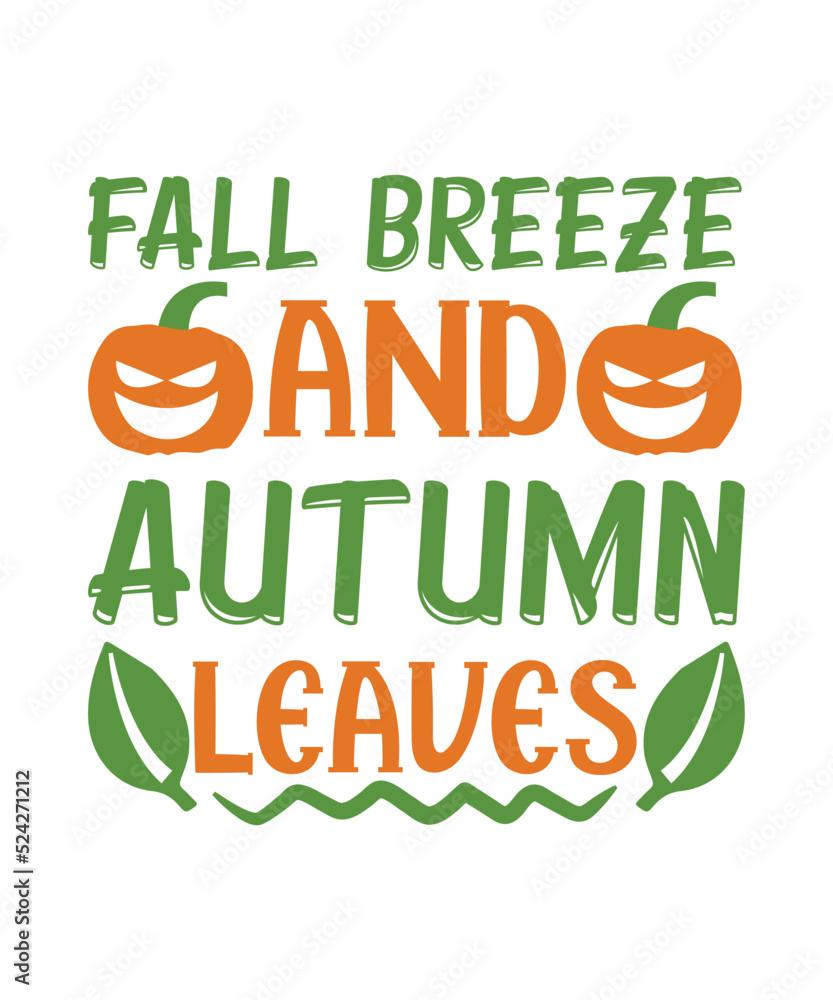 Fall Breeze and Autumn Leaves Fall SVG Design Fall Breeze and Autumn Leaves Fall SVG Design