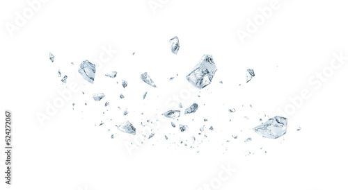 氷 イラスト リアル 割れる 破片 photo