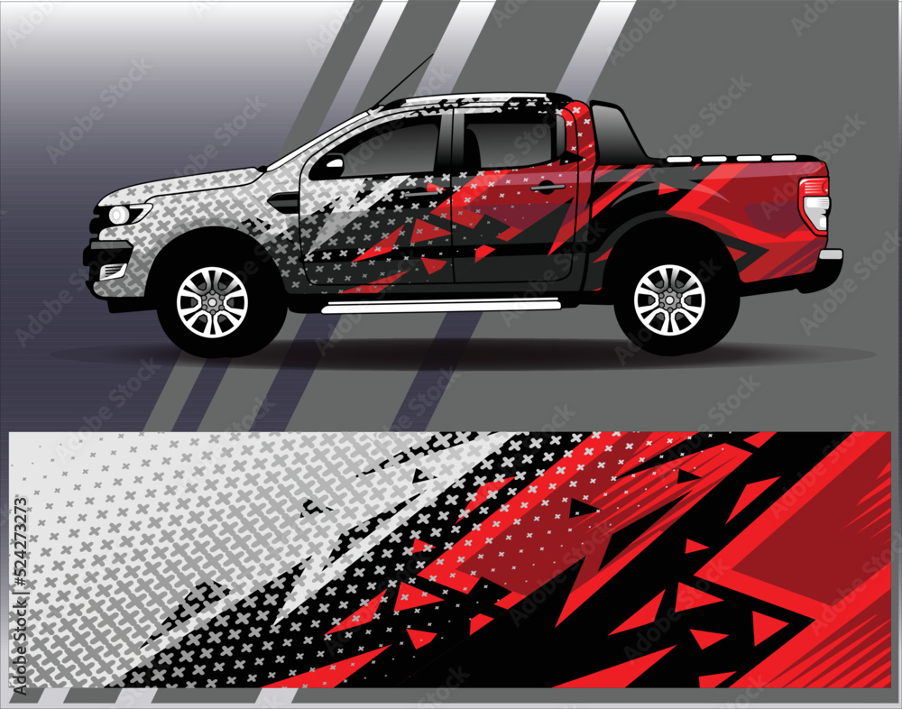 Graphic abstract stripe racing background designs for vehicle  rally  race  adventure and car racing livery