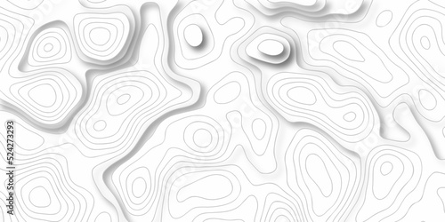 abstract vactor white lines pattern and Topographic and maunt,river,sea map background. Line topography map contour background, geographic grid. Abstract vector illustration.