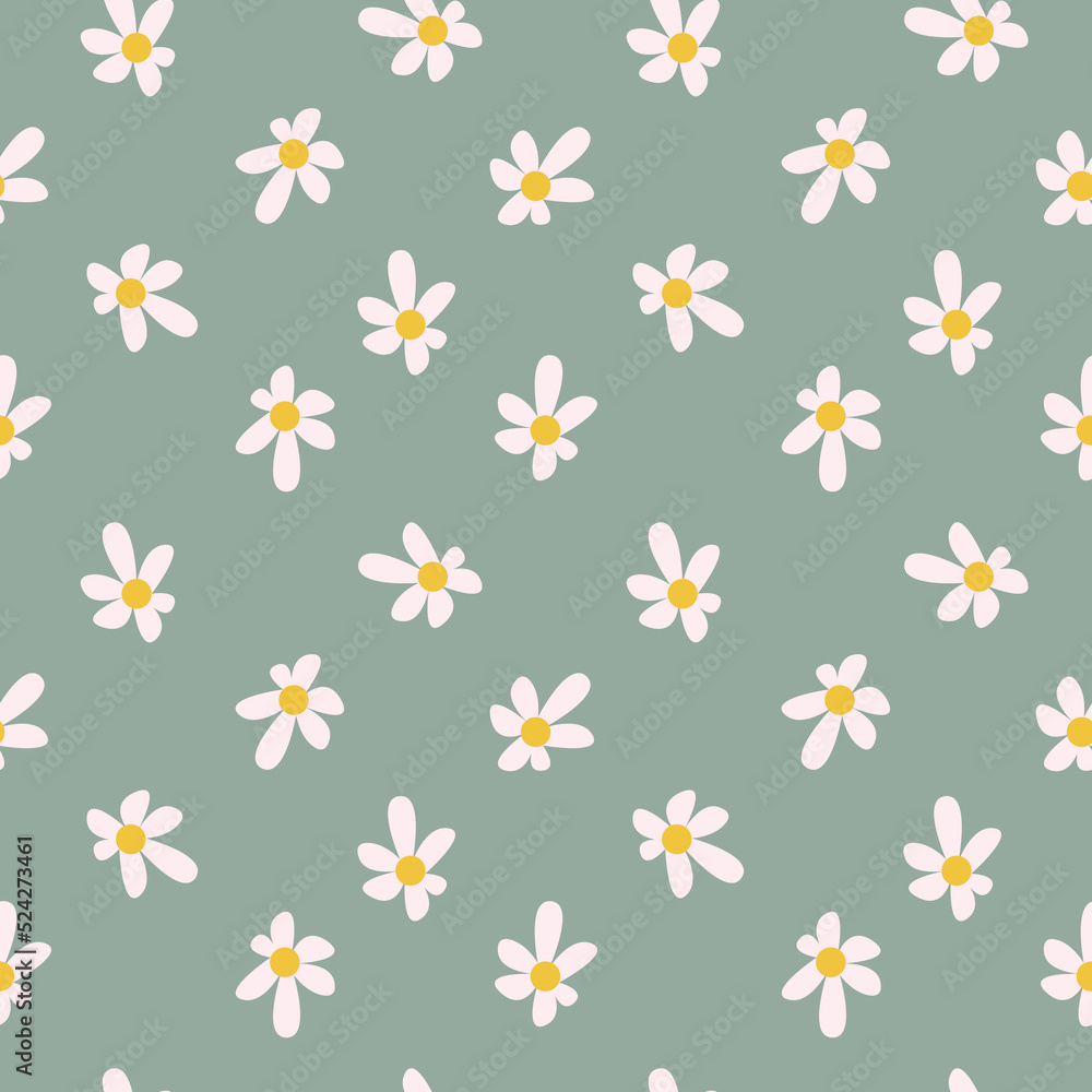 Seamless pattern with cute flowers Seamless pattern with cute flowers