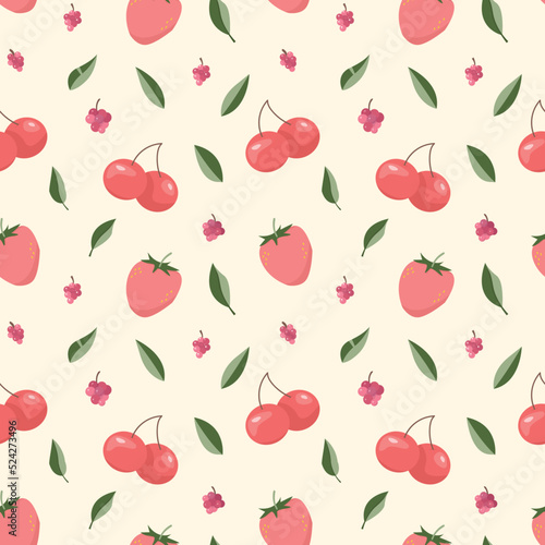 seamless pattern with sweet berries