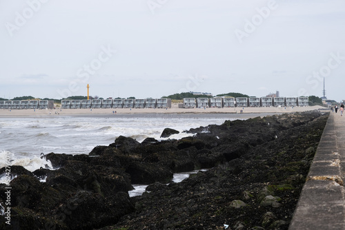 Pier in coastal city