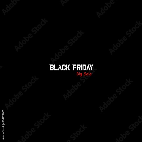 black friday text logo in photoshop
