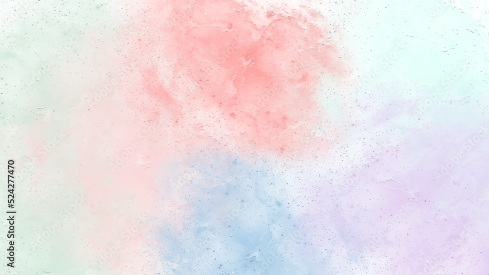 Abstract watercolor background with watercolor splashes. Fantasy smooth multicolor background. Colorful watercolor illustration painting background. Cloud and sky with a pastel colored background. 