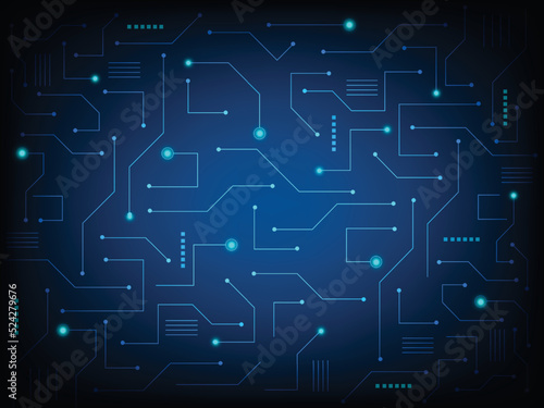 Geometric background and high tech circuit board connection system