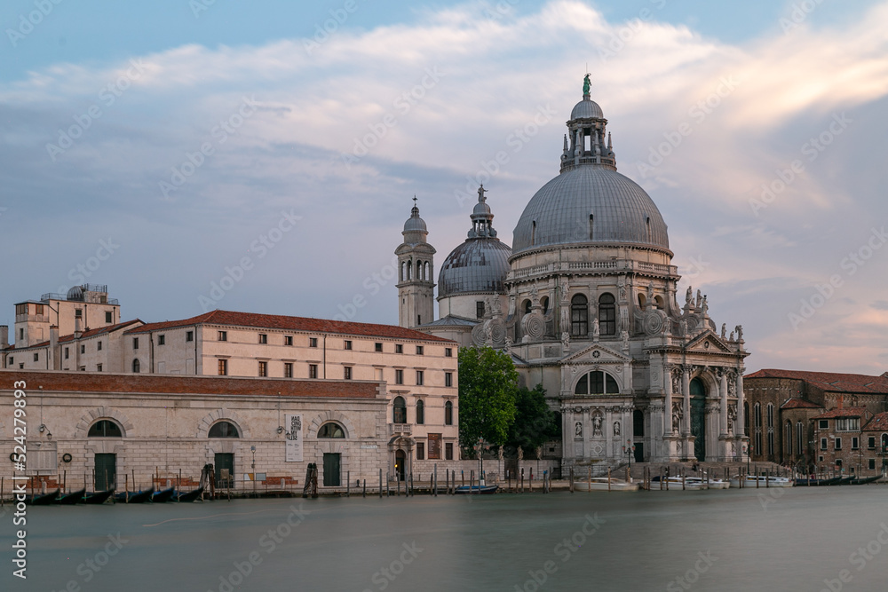 panoramic classical scenes of Venice with canals, boats and historic architecture