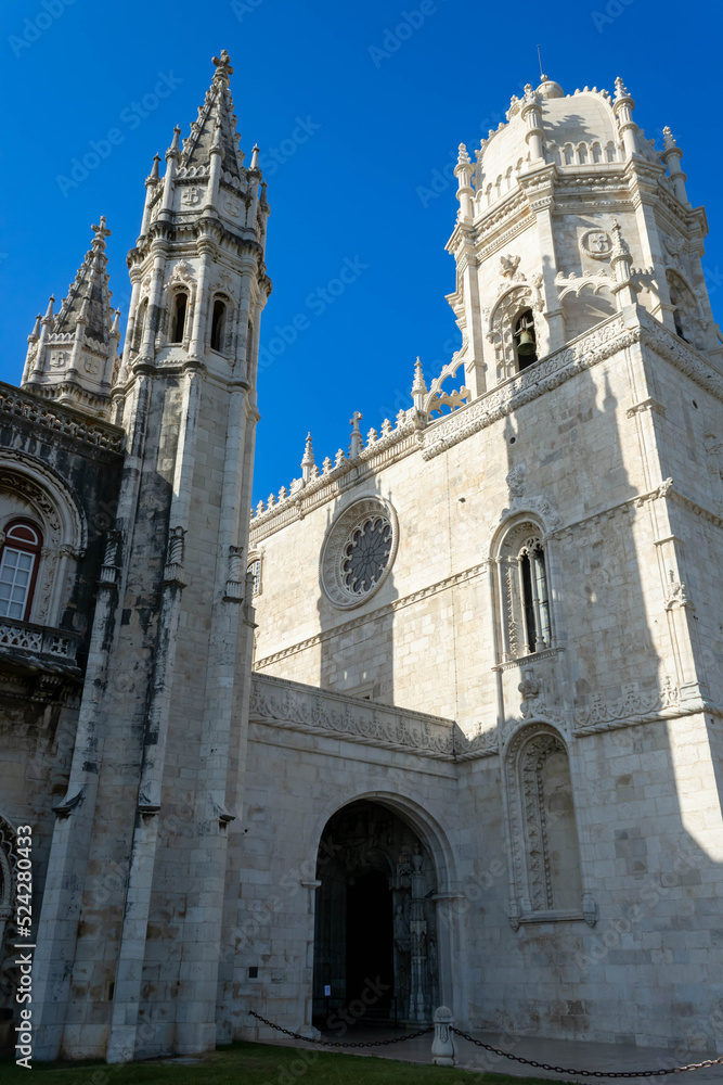 The entrance to Jerónimos Monastery, a UNESCO World Heritage site, Lisbon