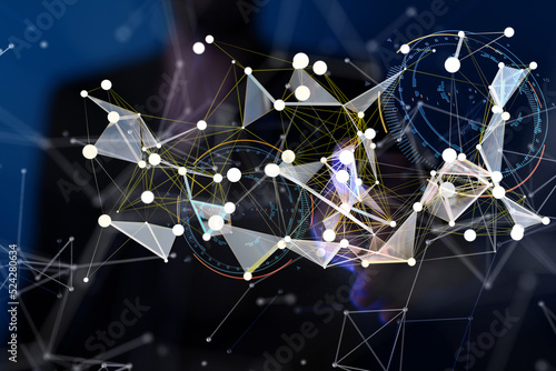 Neural network 3D illustrat...