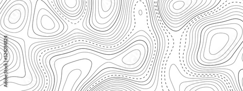 Abstract Black and white abstract background vector, Abstract topographic contours map background .Topographic background and texture, monochrome image. 3D waves. Marble texture with natural pattern .