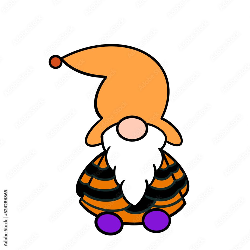 Obraz premium Cute Gnome Theme Halloween 