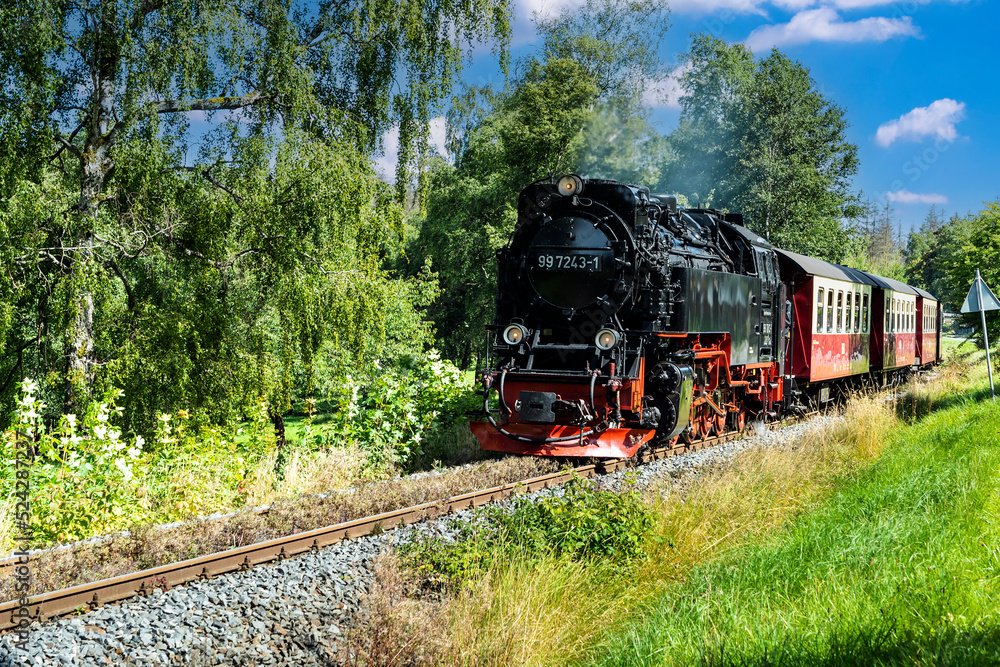 Dampfzug auf der Harzquerbahn Dampfzug auf der Harzquerbahn