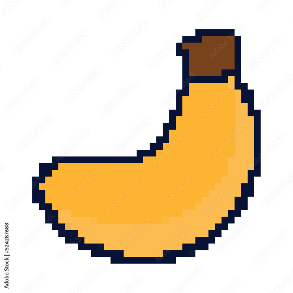banana pixel art banana pixel art