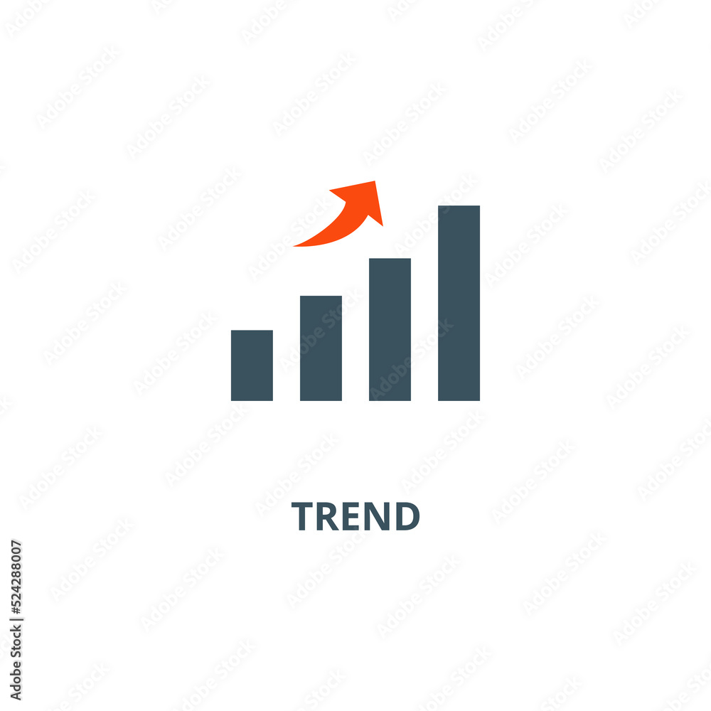 Trend icon vector illustration concept isolated on white background used for web and mobile Trend icon vector illustration concept isolated on white background used for web and mobile