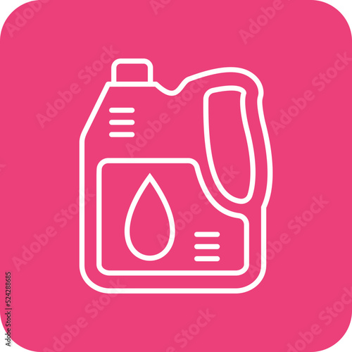 Oil Canister Multicolor Round Corner Line Inverted Icon