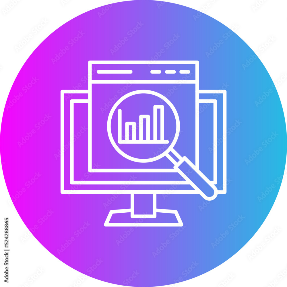 Analysis Gradient Circle Line Inverted Icon Analysis Gradient Circle Line Inverted Icon