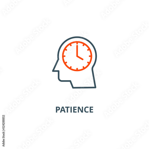 Patience icon vector illustration concept isolated on white background used for web and mobile