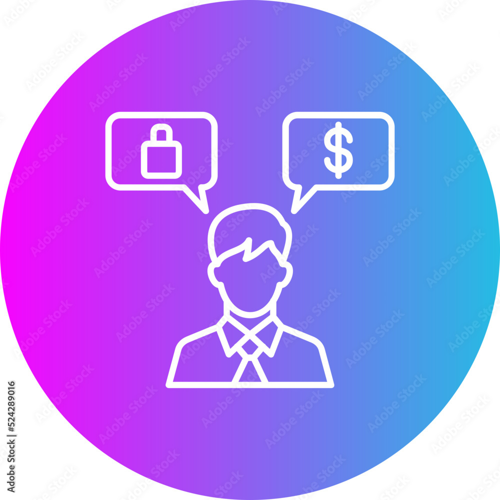 Consumer Behavior Gradient Circle Line Inverted Icon Consumer Behavior Gradient Circle Line Inverted Icon
