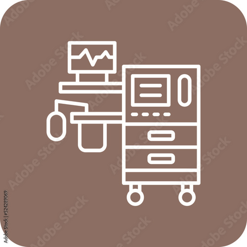 Anesthesia Multicolor Round Corner Line Inverted Icon