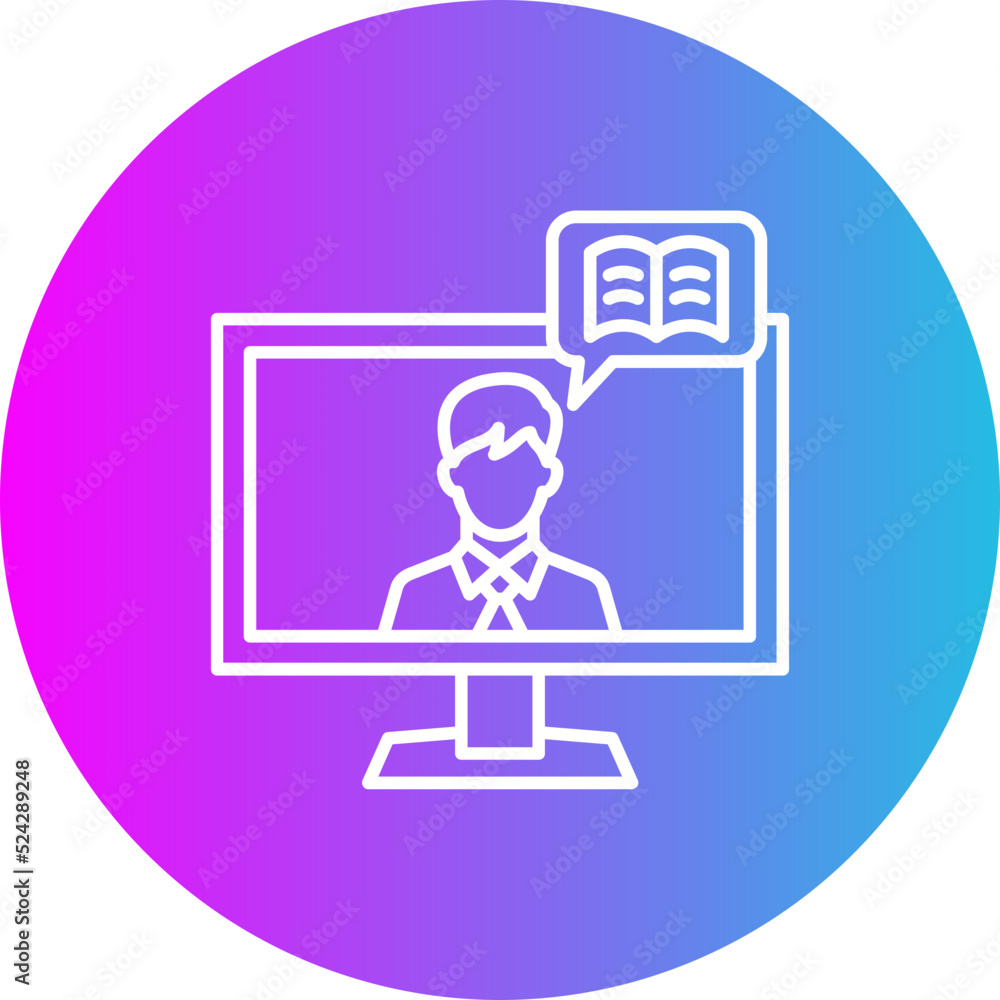 Storytelling Gradient Circle Line Inverted Icon Storytelling Gradient Circle Line Inverted Icon
