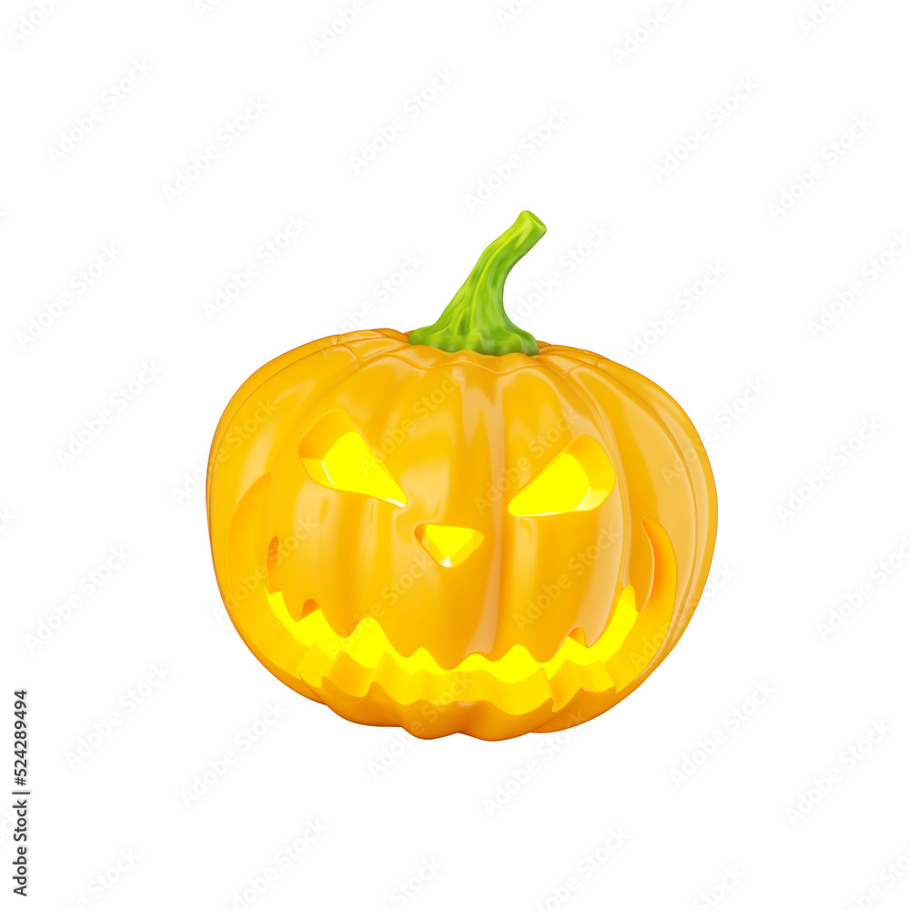 3d render, pumpkin with scary face. Jack o'lantern character. Halloween clip art isolated on transparent background 3d render, pumpkin with scary face. Jack o'lantern character. Halloween clip art isolated on transparent background