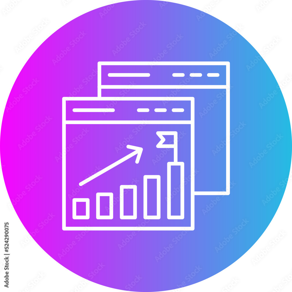 Success Gradient Circle Line Inverted Icon Success Gradient Circle Line Inverted Icon