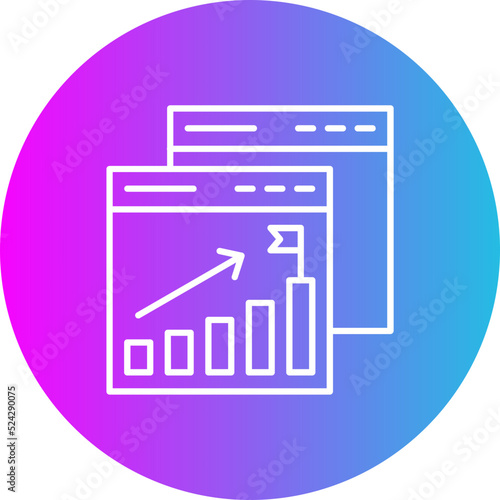 Success Gradient Circle Line Inverted Icon