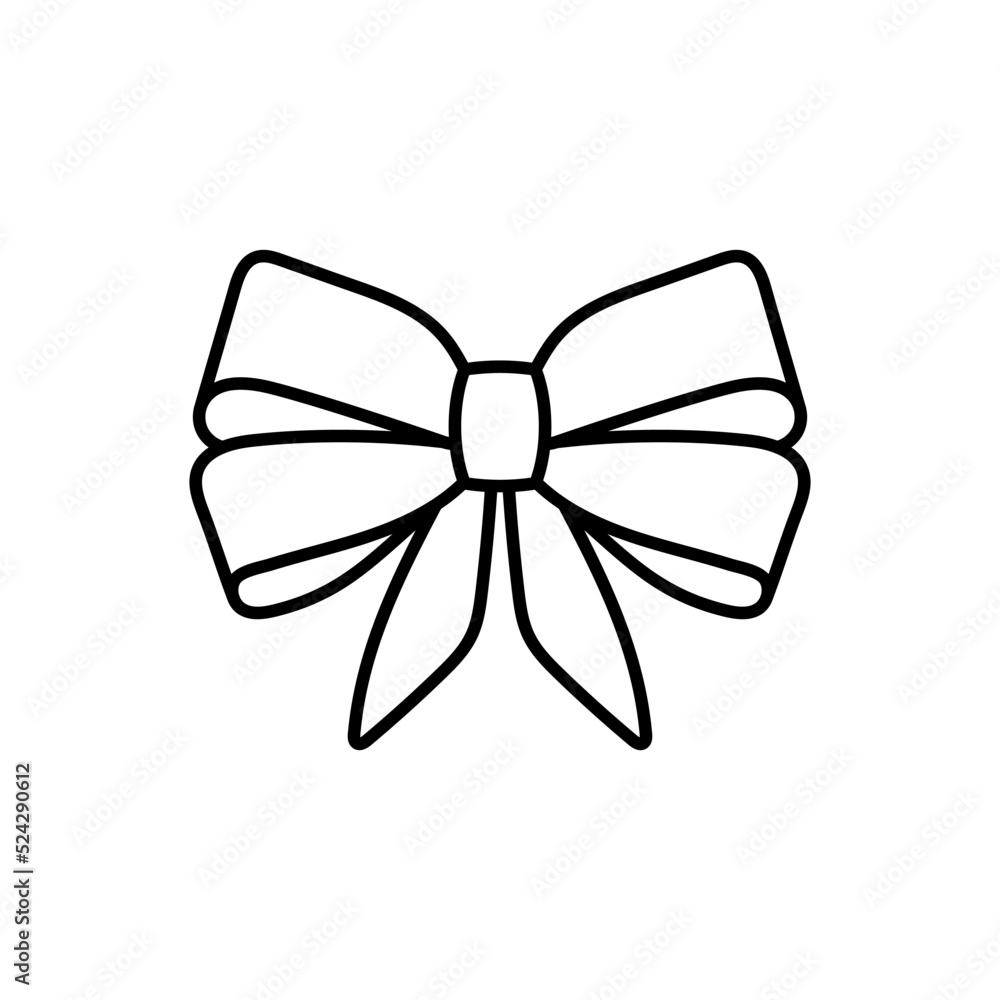 Ribbon Bow icon design template illustration vector Ribbon Bow icon design template illustration vector